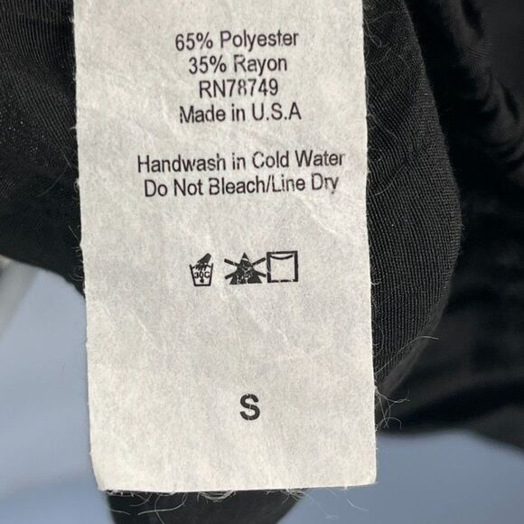 Arden B Off The Shoulder Long Sleeve Tie Ruffle Lace Black Top - Picture 10 of 10